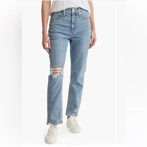 Madewell women’s perfect vintage straight‎ distressed